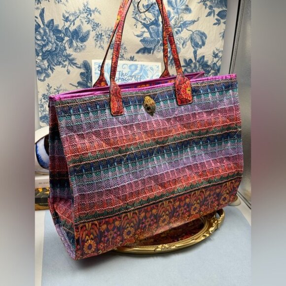 🆕 KURT GEIGER LONDONN 🧿 X MATTHEW WILLIAMSON Large Square Woven Shopper Tote - Picture 3 of 14
